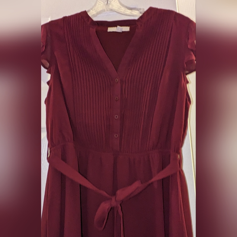 Modcloth Burgundy Dress Size Large